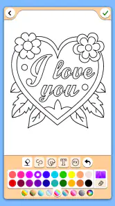 Valentin coloration d'amour screenshot