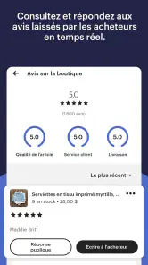 Vendre sur Etsy : Ma boutique screenshot