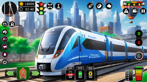 ville train sim- train Jeux 3d screenshot