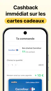 Widilo: Cashback & codes promo screenshot