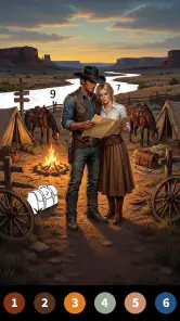 Wild West Color by Number Book screenshot