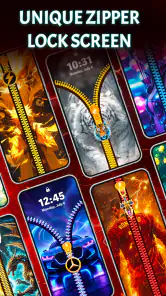 Zipper Lock Screen, Wallpapers screenshot