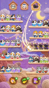 Cutie Sort: 猫 ソート 猫 色 並べ替え screenshot