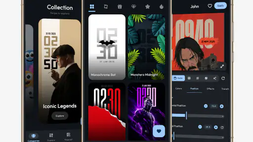 DepthX - Live Clock Wallpapers screenshot