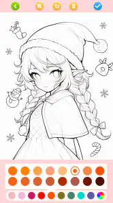 Doll Color: 塗り絵アニメ お姫様絵を描 screenshot