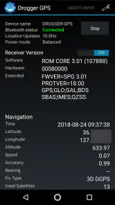 Drogger GPS screenshot