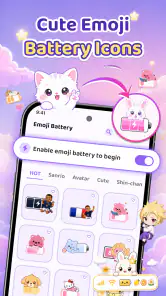 Emoji Battery Widget & Icons screenshot