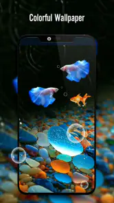 Fish On Screen 3D Wallpaper screenshot