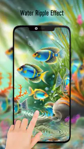 Fish On Screen 3D Wallpaper screenshot