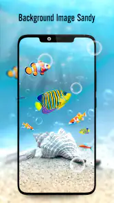 Fish On Screen 3D Wallpaper screenshot