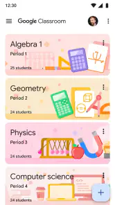 Google Classroom screenshot