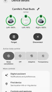 Google Pixel Buds screenshot