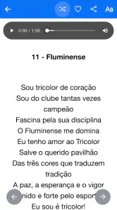 Hinos de clubes de futebol screenshot