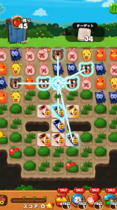 LINE ポコポコ~かわいい動物たちの爽快3マッチパズル~ screenshot