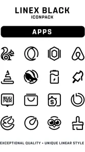 LineX Black Icon Pack screenshot