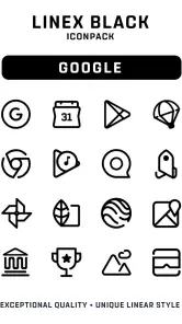 LineX Black Icon Pack screenshot