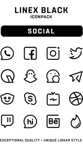 LineX Black Icon Pack screenshot
