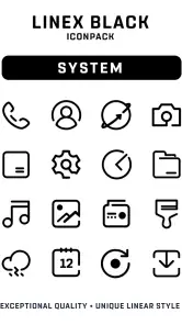 LineX Black Icon Pack screenshot