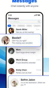Messages: SMS, Messenger, Home screenshot
