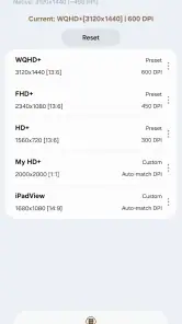 Pixels: 解像度+DPI チェンジャー screenshot