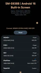 Pixels: 解像度+DPI チェンジャー screenshot