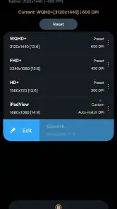 Pixels: 解像度+DPI チェンジャー screenshot