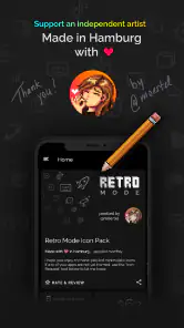 Retro Mode - Icon Pack (Neon) screenshot
