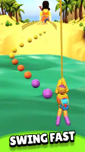Rope Man Run - Yarn Hero Game screenshot