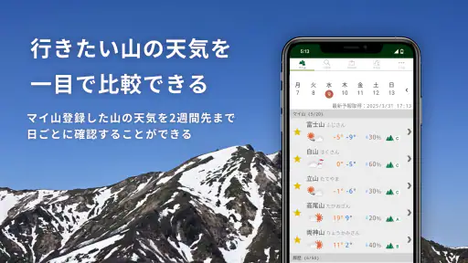 tenki.jp 登山天気 山の天気予報専門の登山アプリ screenshot