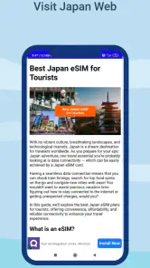Visit Japan Web Info screenshot