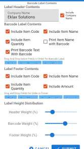 Weighing Scale Barcoding app screenshot