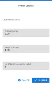 Weighing Scale Barcoding app screenshot