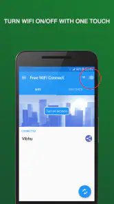 Wifi 接続を開く screenshot