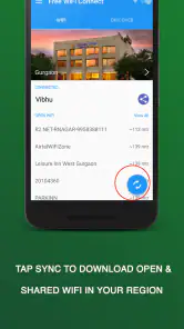 Wifi 接続を開く screenshot