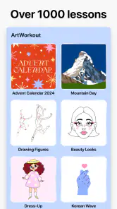 お絵描きアプリ、ペイント、塗り絵・ ArtWorkout screenshot