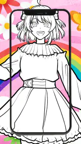 カラフル ピーチ 塗り絵 screenshot