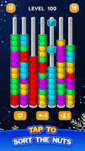ナット整理・カラーゲーム screenshot