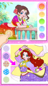 プリンセスゲーム：ファンタジーぬりえ screenshot