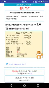動脈硬化性疾患発症予測アプリ　これりすくん screenshot