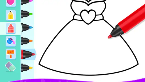 女の子のためのぬりえと絵を描く screenshot