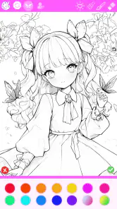 色塗り絵：イラストお絵描きぬりえパズルASMRゲーム screenshot