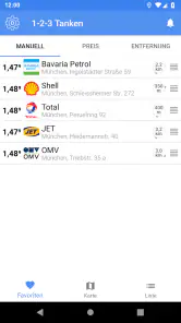 1-2-3 Tanken - Benzinpreise screenshot
