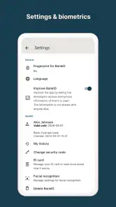 BankID security app screenshot
