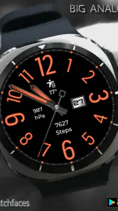 Big Analog 3 WF Wear OS 4+ screenshot