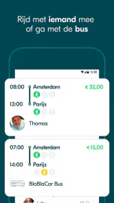 BlaBlaCar: carpoolen en bus screenshot