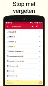 Boodschappenlijst screenshot