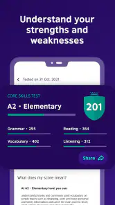 British Council EnglishScore screenshot
