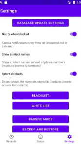 Call Filter screenshot