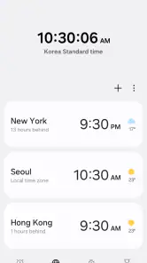 Clock screenshot