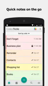 ColorNote notities notitieblok screenshot